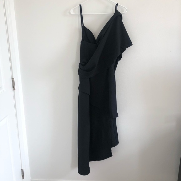 $295 Acler Dartford Drape Dress in Black - Picture 8 of 10